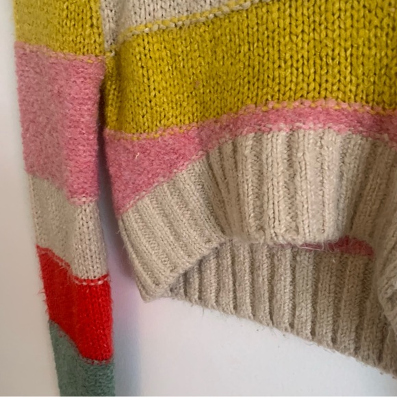 Urban Outfitters Cropped Striped Color Block Sweater - Picture 4 of 12